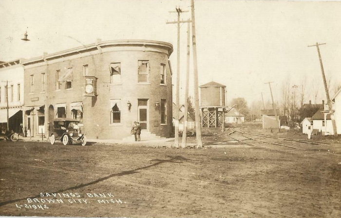 Brown City - Old Post Card Photo